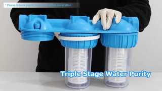 शुद्ध जल फ़िल्टर हाउसिंग 7 इंच ट्रिपल स्टेज